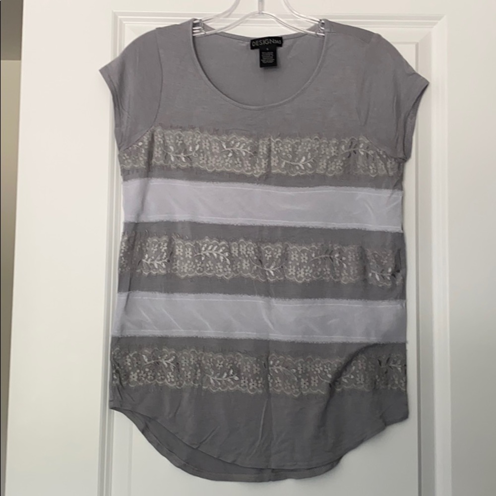 Lace detailed T-shirt